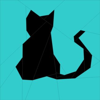 Cat Silhouette Bitty Block